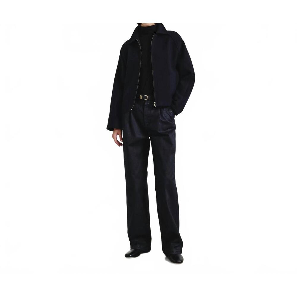 NEW POMANDÈRE felted wool jacket in navy